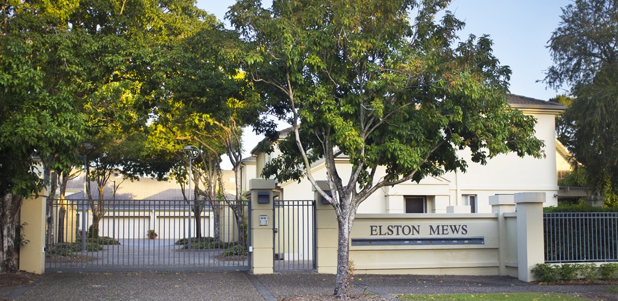 Elston Mews Estate front gate